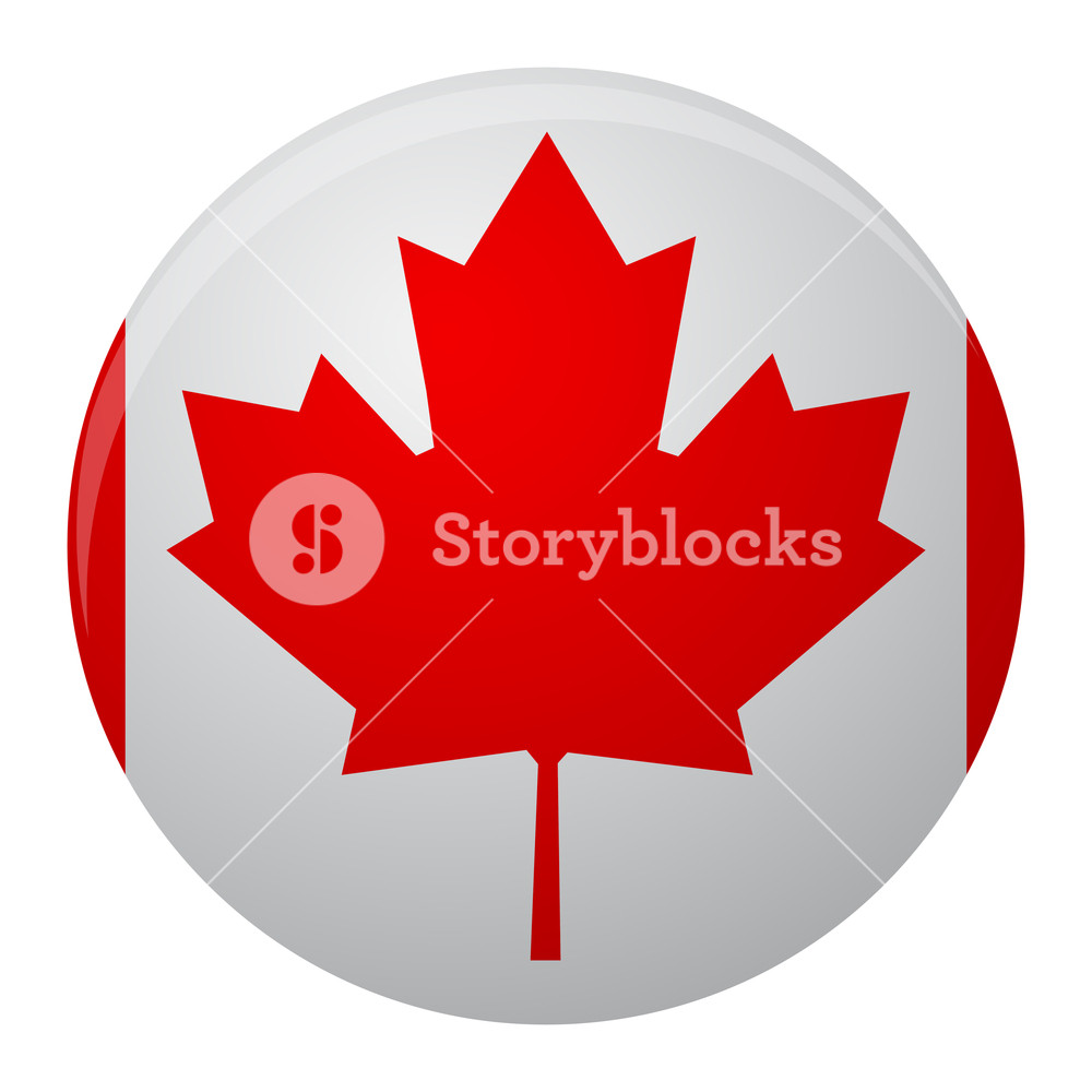 1000x1000 Canada Flag Icon Flat Symbol Of Canada Country And Vector Sign
