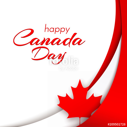 500x500 Patriot Poster With Canada Flag And The Text Of The Happy Canada