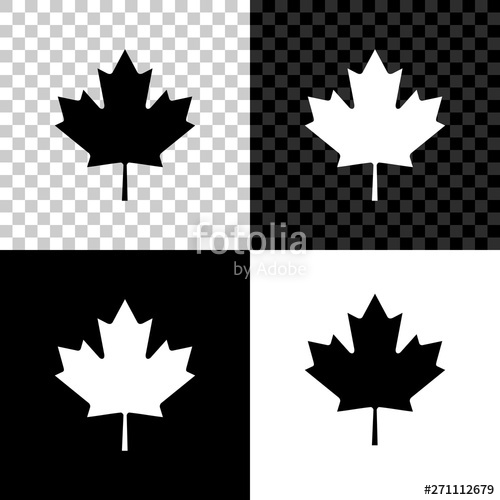 500x500 Canadian Maple Leaf Icon Isolated On Black, White And Transparent