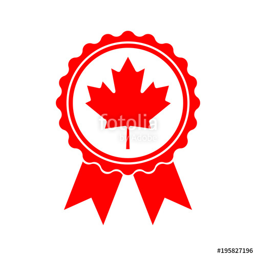 500x500 Icon Maple Leaf Medal Maple Leaf Vector Illustration Canada