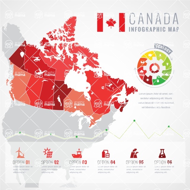 640x640 Vector Infographic Template Collection Design Bundle Canada