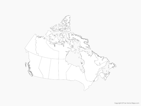 460x345 Vector Maps Of Canada Free Vector Maps
