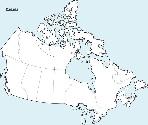 600x507 Canada Map Vector Free Vector In Adobe Illustrator