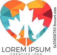 186x179 Free Art Print Of Canadian Maple Leaf Series Of Icons Depicting