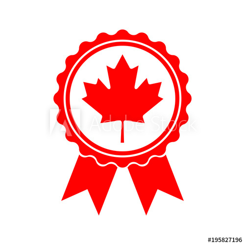 500x500 Icon Maple Leaf Medal Maple Leaf Vector Illustration Canada