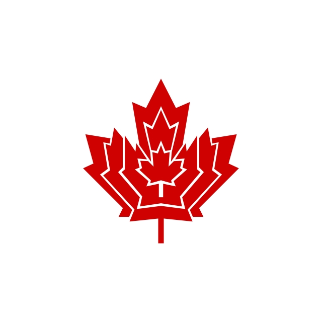 640x640 Red Canada Maple Leaf Icon Image Vector, Canada, Canadian, Cartoon