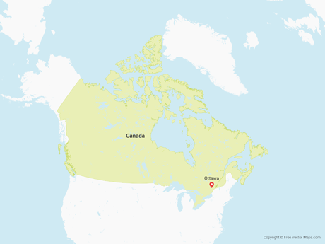 460x345 Vector Maps Of Canada Free Vector Maps