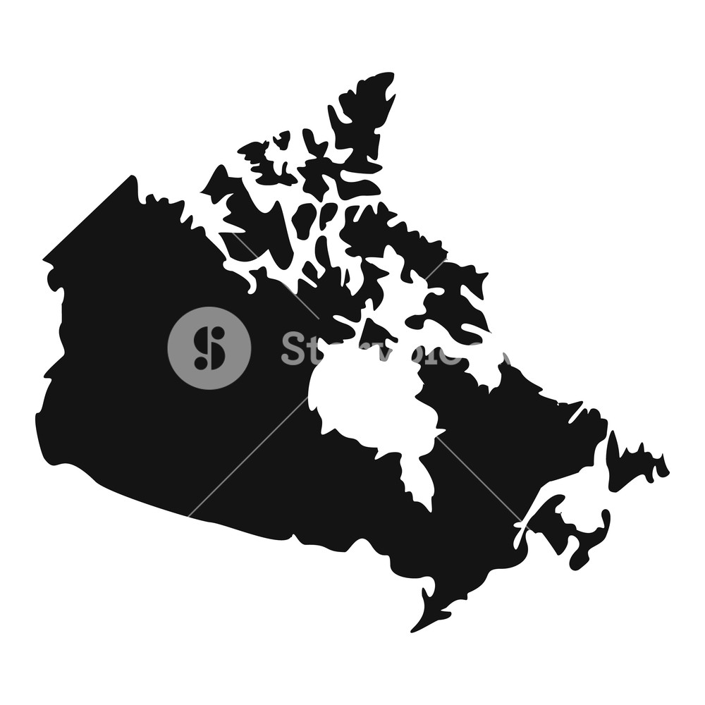 1000x1000 Canada Map Icon Simple Illustration Of Canada Map Vector Icon