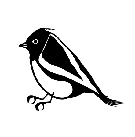 442x450 Animal Logo Of Canary Bird Vector With Small Exotic Beak