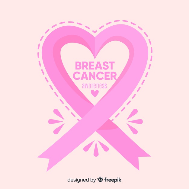 626x626 Flat Breast Cancer Awareness With Ribbon Vector Free Download