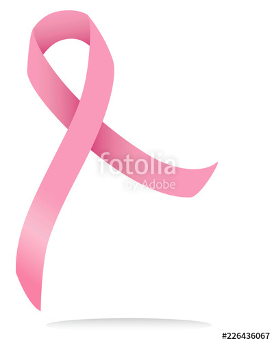 400x500 Pink Ribbon Vector Isolated On White Breast Cancer Awareness