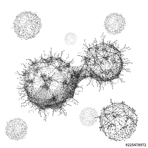 Cancer Cell Isolated Black Vector Illustration In Low Poly Style 500x500 Cancer Cell Isolated Black Vector Illustration In Low Poly Style