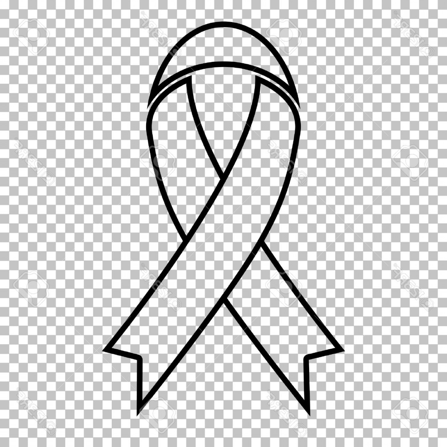 Cancer Ribbon Outline Vector at Vectorified com Collection of Cancer