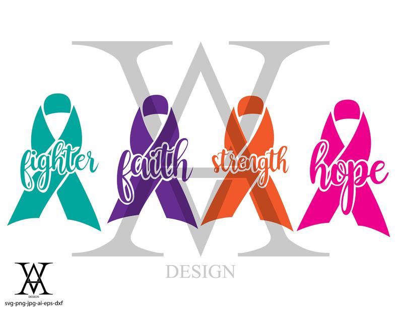 794x613 Cancer Ribbon Vector Clipart Instant Download Etsy