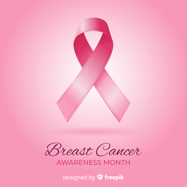 626x626 Breast Cancer Awareness Month With Realistic Ribbon Vector Free