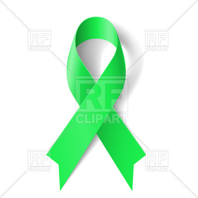 400x400 Kidney Cancer Awareness Green Ribbon Vector Image Of Healthcare