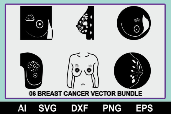 580x386 Breast Cancer Vector Bundle Graphic