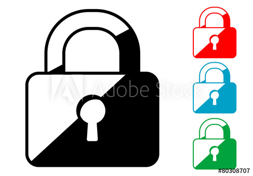 500x348 Pictograma Candado En Varios Colores