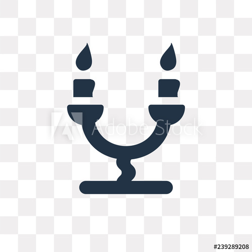 500x500 Candelabra Vector Icon Isolated On Transparent Background
