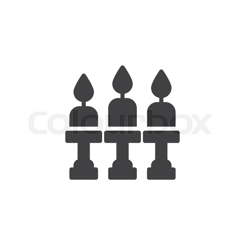 800x800 Candelabra With Candles Vector Icon Stock Vector Colourbox