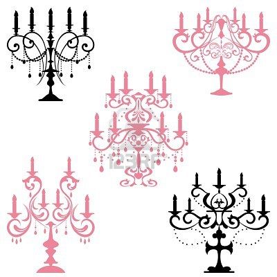 400x400 Stock Vector Prints Candelabra, Illustration, Chandelier Lighting