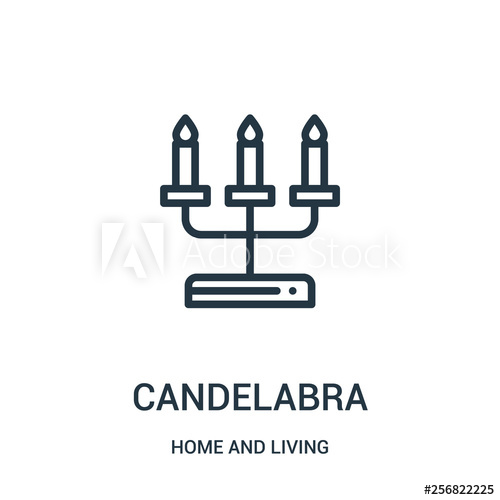 500x500 Candelabra Icon Vector From Home And Living Collection Thin Line