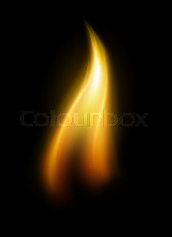 581x800 Single Candle Flame Element Isolated Stock Vector Colourbox