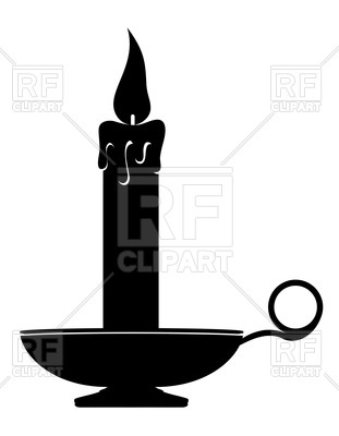 Candle With Candlestick Illustration Isolated On White Background 311x400 Candle With Candlestick Illustration Isolated On White Background