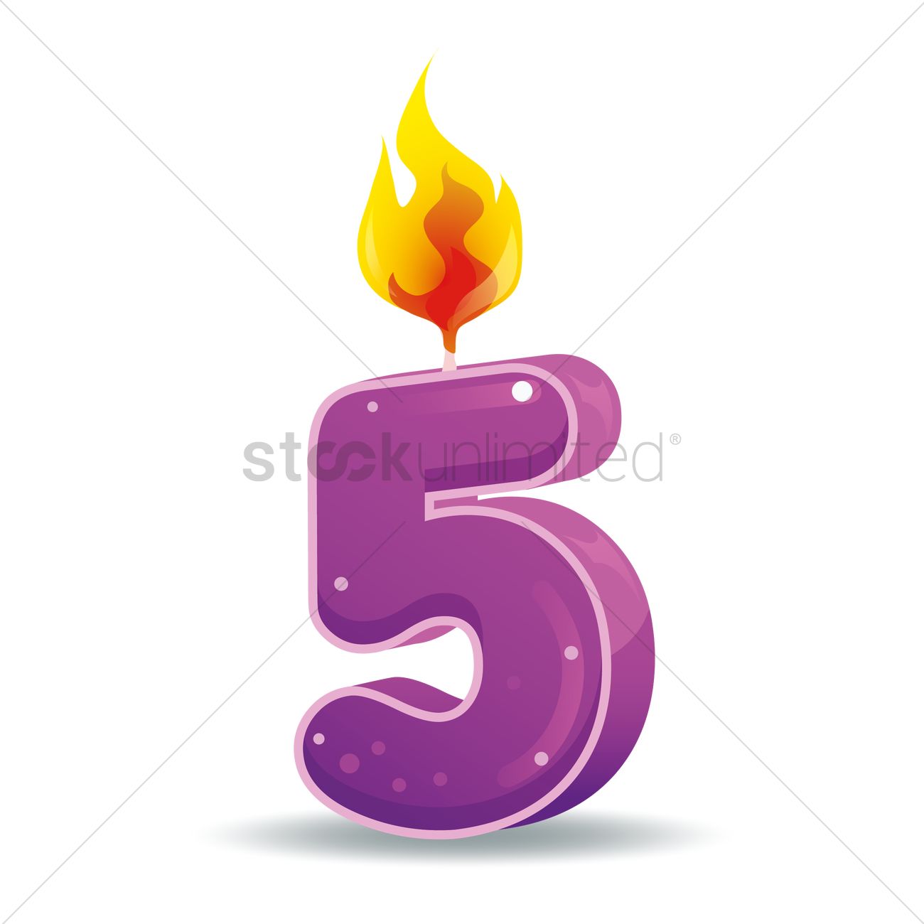 Free Number Candle Vector Image 1300x1300 Free Number Candle Vector Image