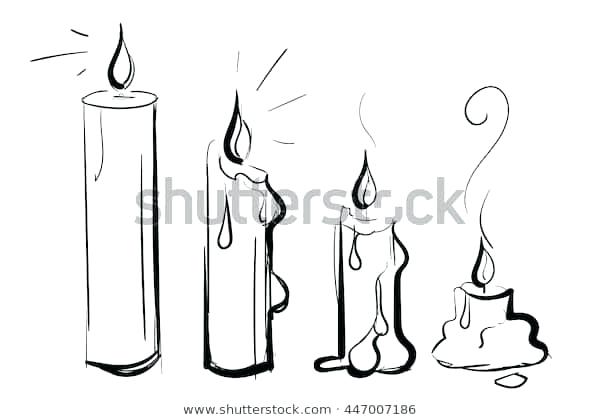 Drawing Of Candle 600x420 Drawing Of Candle