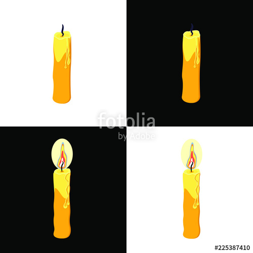 Extinguished Candle And Burning Candle Vector Illustration Stock 500x500 Extinguished Candle And Burning Candle Vector Illustration Stock