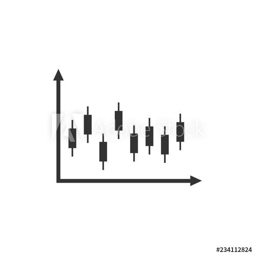 Candlestick Chart Icon Vector Illustration, Flat Design 500x500 Candlestick Chart Icon Vector Illustration, Flat Design