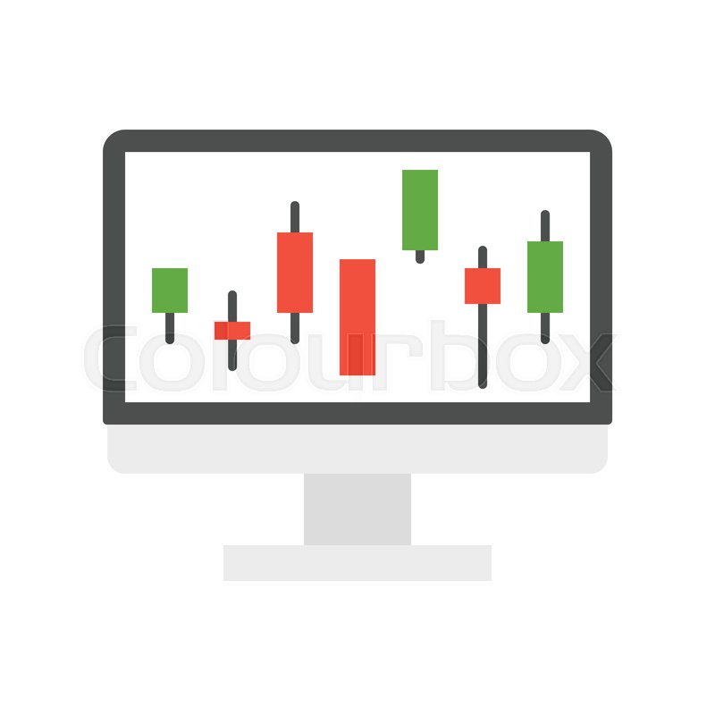 Candlestick Chart On Computer Screen, Stock Vector Colourbox 800x800 Candlestick Chart On Computer Screen, Stock Vector Colourbox