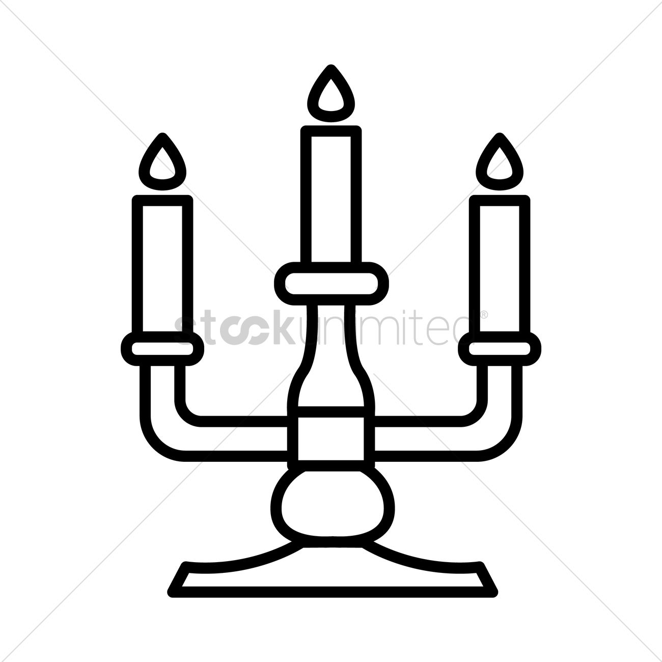 1300x1300 Candles On Candlestick Vector Image