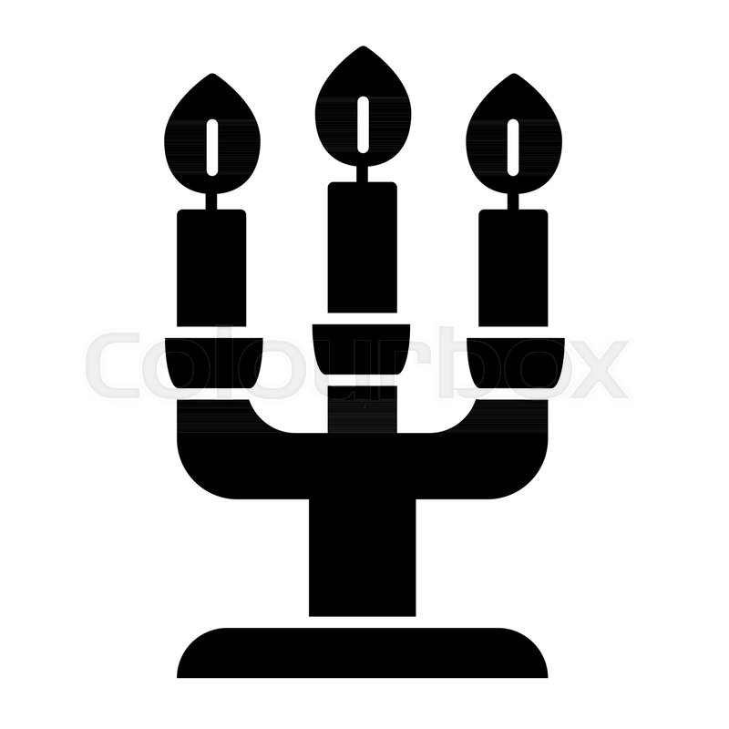 800x800 Candles Solid Icon Candlestick Vector Stock Vector Colourbox