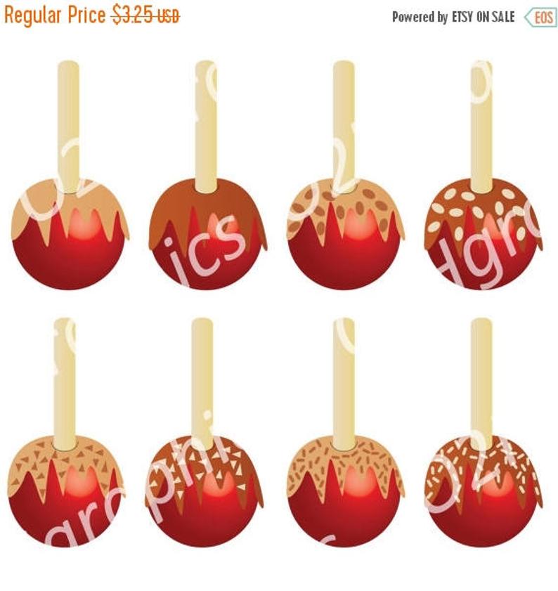 794x841 Nov Sale Halloween Candied Apples Vector Clipart Etsy