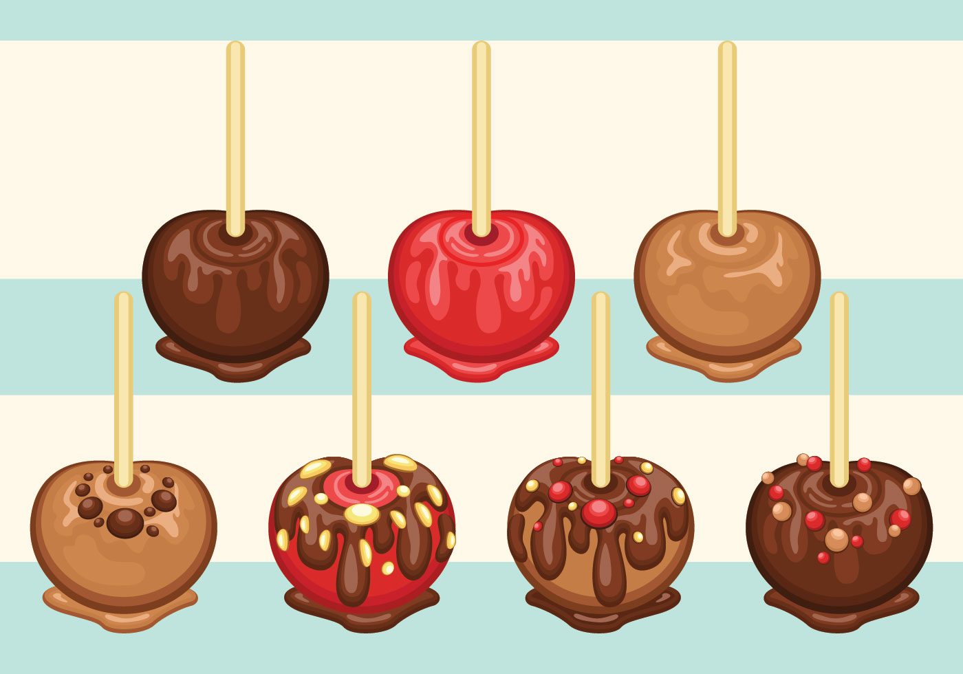 1400x980 Toffee Apple Free Vector Art