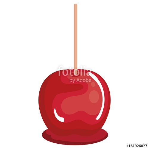 500x500 Candy Apple Isolated Icon Vector Illustration Design Stock Image