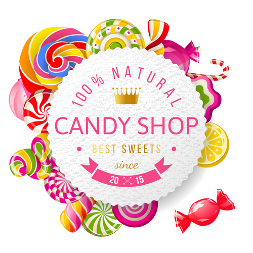 500x500 Candy With Sweets Vector Background Art Free Download