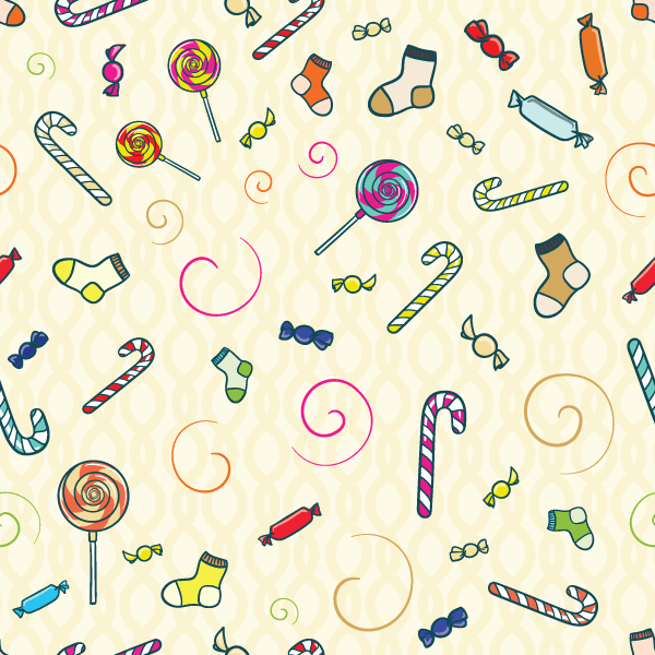 600x600 Free Vector Candy Seamless Pattern