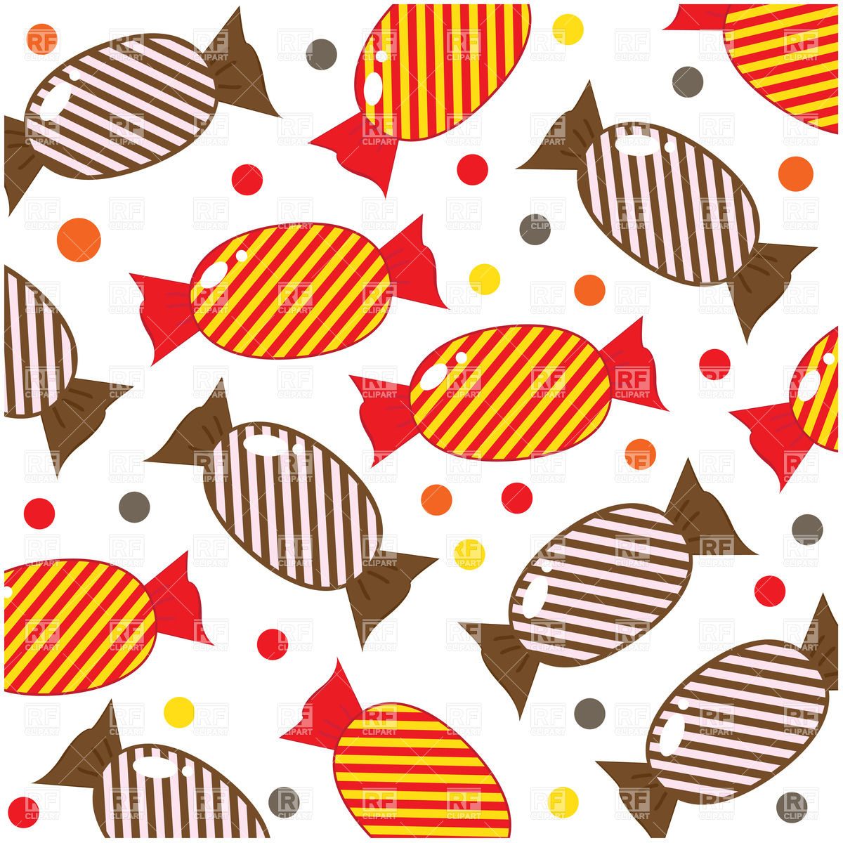 1200x1200 Seamless Background With Wrapped Candies Vector Image