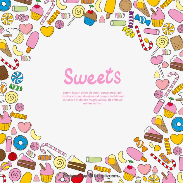 626x626 Sweets Background Vector Premium Download