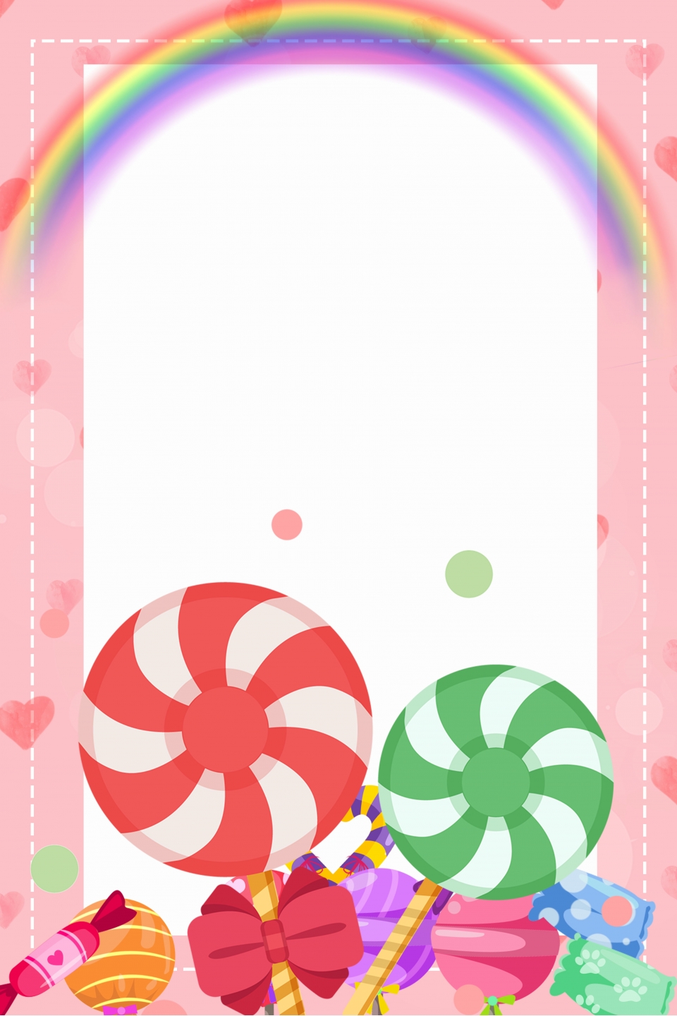 960x1440 Vector Fantasy Cartoon Valentine Candy Background Material, Vector