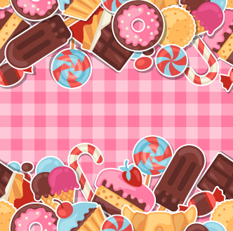 332x329 Candy And Sweets Vector Background Set Free Download