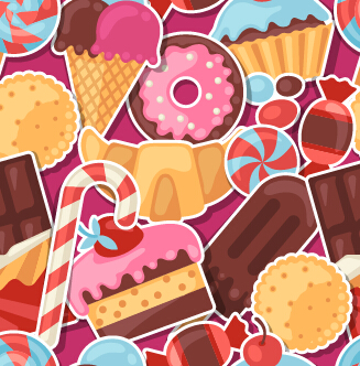 327x332 Candy And Sweets Vector Background Set Free Download