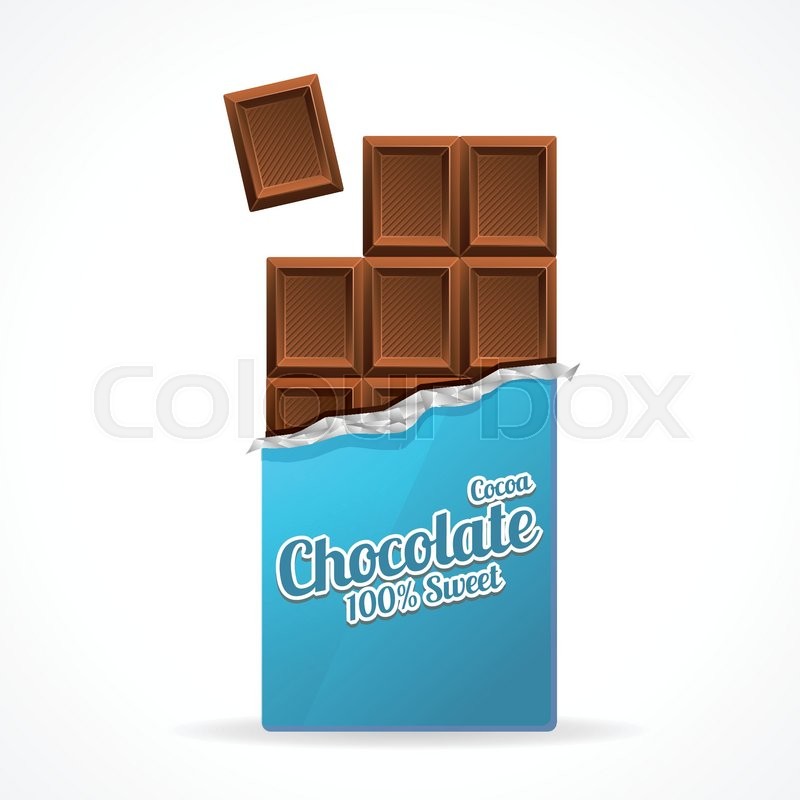 800x800 Vector Illustration Milk Chocolate Bar Stock Vector Colourbox