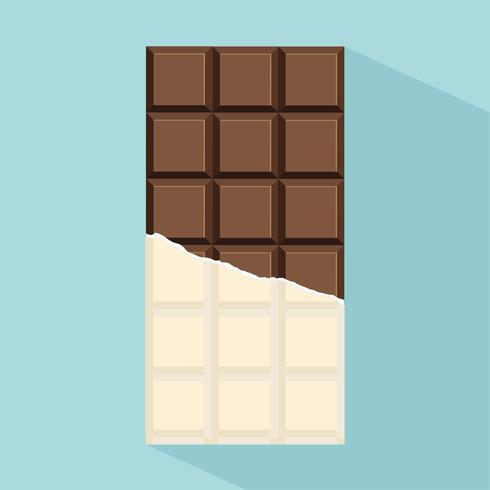 490x490 Chocolate Bar Vector With Long Shadow