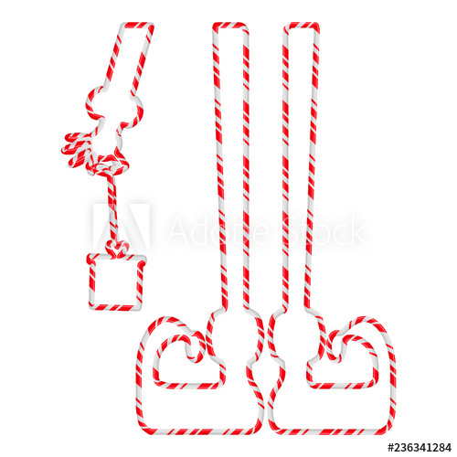 500x500 Candy Cane Frame Border Elf Shape Vector Christmas Design