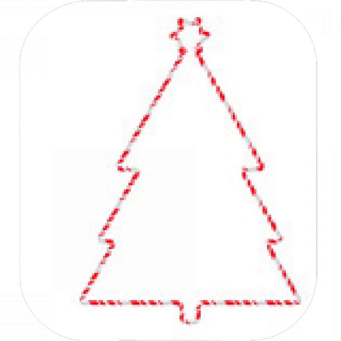 1440x1440 Candy Cane Frame Border Tree Shape Vector Christmas Design