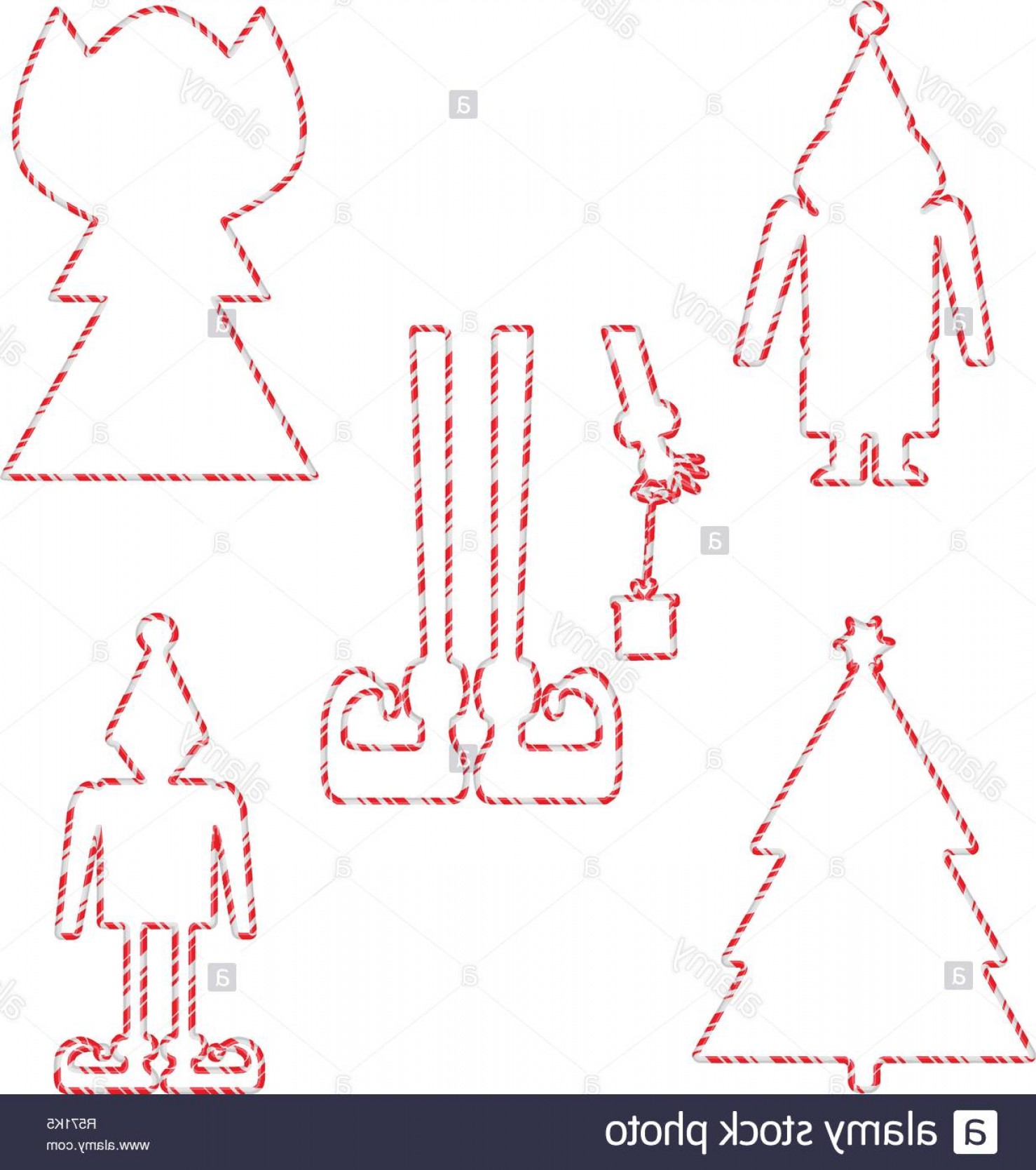 1478x1668 Candy Cane Frames Border Christmas Shapes Set Vector Christmas